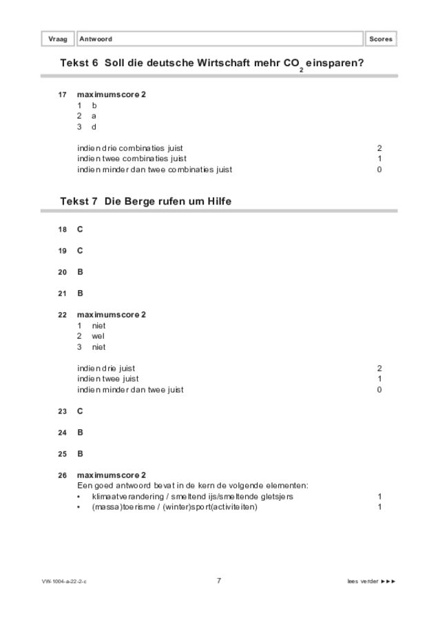 Correctievoorschrift examen VWO Duits 2022, tijdvak 2. Pagina 7