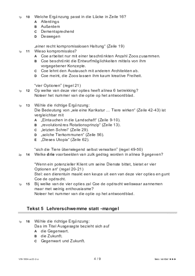 Opgaven examen VWO Duits 2022, tijdvak 2. Pagina 4