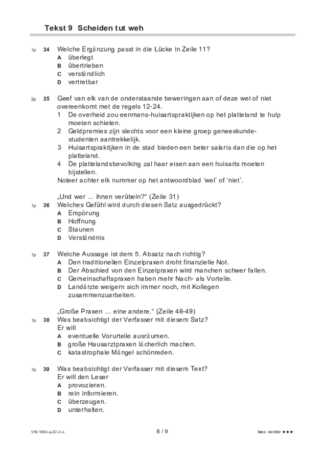 Opgaven examen VWO Duits 2022, tijdvak 2. Pagina 8