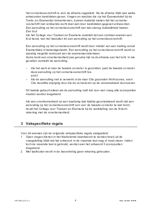 Correctievoorschrift examen VWO Duits 2023, tijdvak 1. Pagina 4