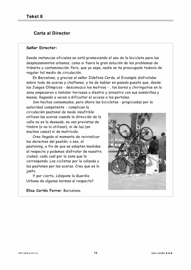Bijlage examen VWO Spaans 2010, tijdvak 1. Pagina 14