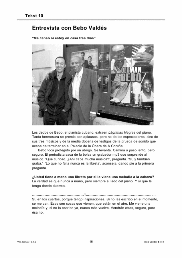 Bijlage examen VWO Spaans 2010, tijdvak 1. Pagina 16