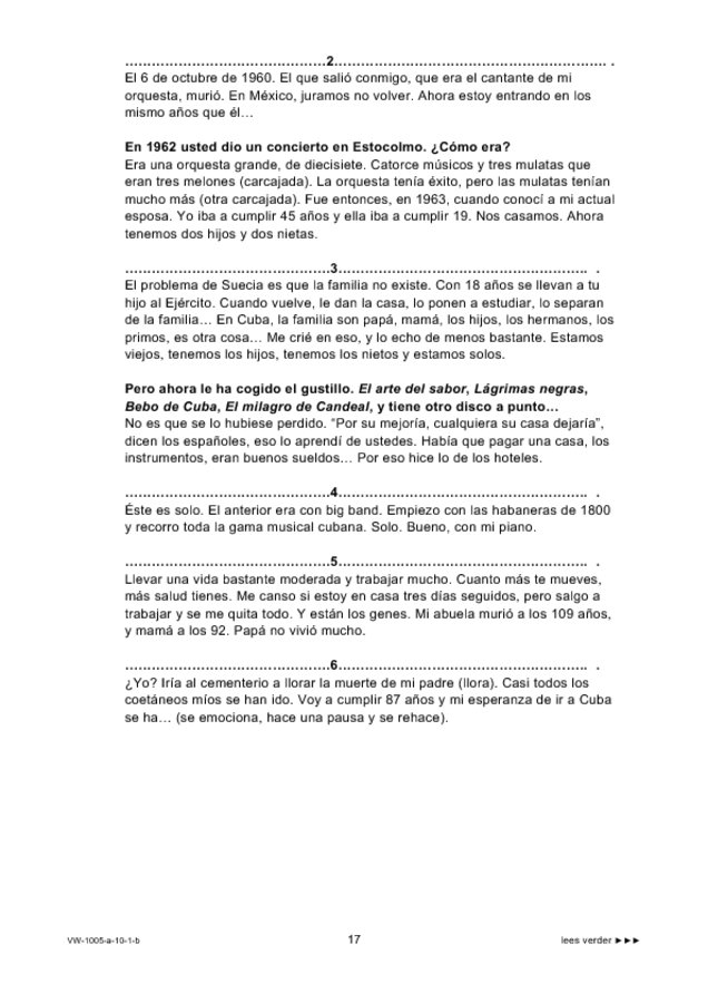 Bijlage examen VWO Spaans 2010, tijdvak 1. Pagina 17