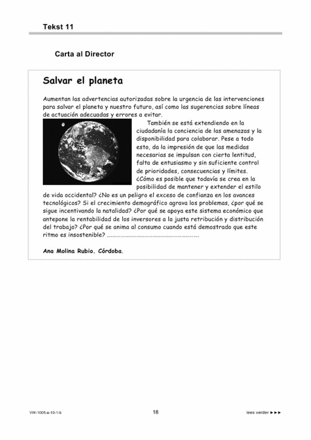 Bijlage examen VWO Spaans 2010, tijdvak 1. Pagina 18