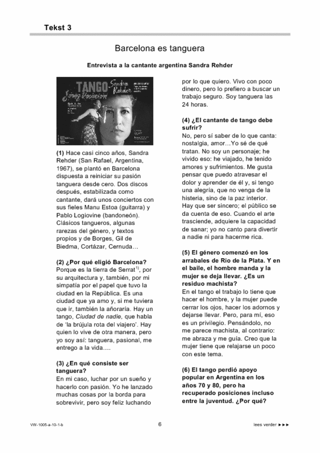 Bijlage examen VWO Spaans 2010, tijdvak 1. Pagina 6