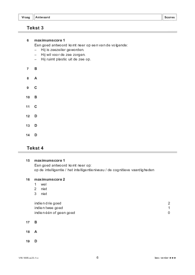 Correctievoorschrift examen VWO Spaans 2023, tijdvak 1. Pagina 6
