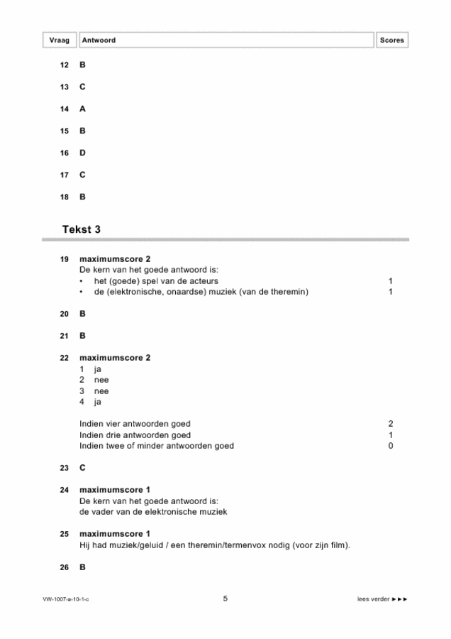 Correctievoorschrift examen VWO Russisch 2010, tijdvak 1. Pagina 5