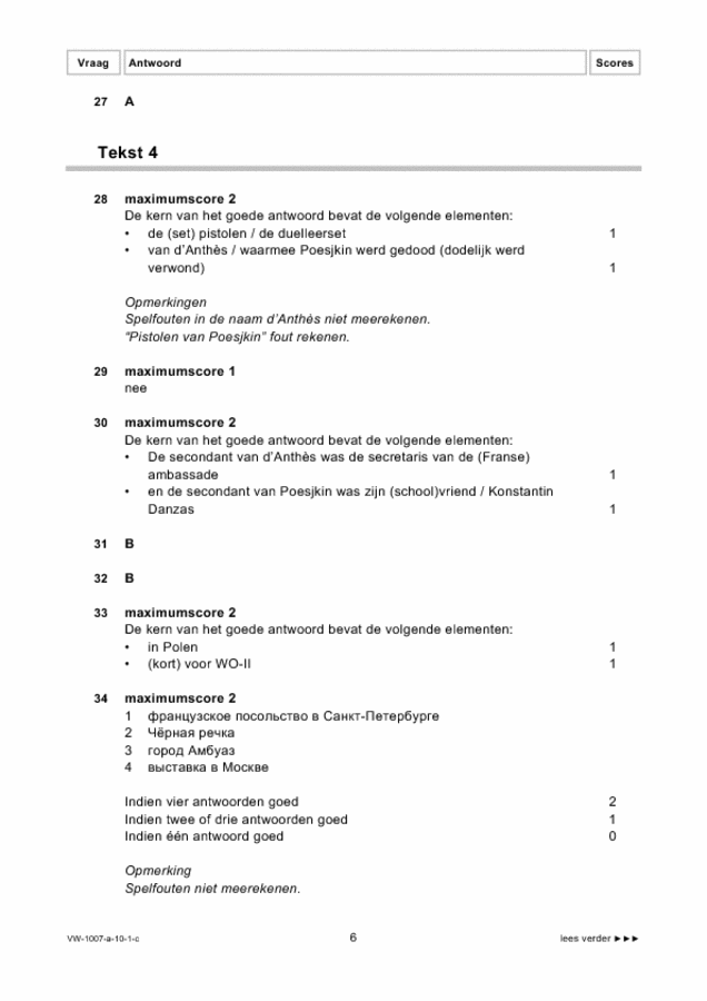 Correctievoorschrift examen VWO Russisch 2010, tijdvak 1. Pagina 6