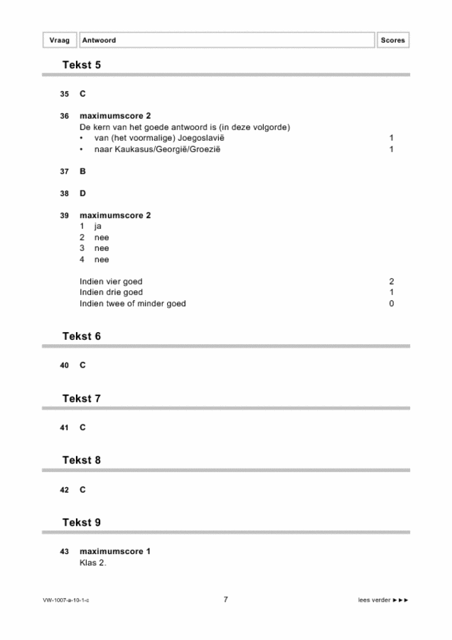 Correctievoorschrift examen VWO Russisch 2010, tijdvak 1. Pagina 7