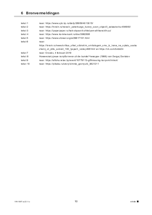 Correctievoorschrift examen VWO Russisch 2022, tijdvak 1. Pagina 10