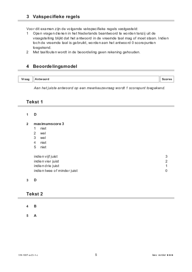 Correctievoorschrift examen VWO Russisch 2023, tijdvak 1. Pagina 5