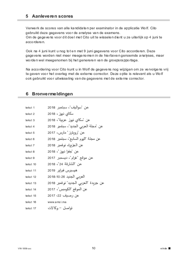 Correctievoorschrift examen VWO Arabisch 2021, tijdvak 1. Pagina 10