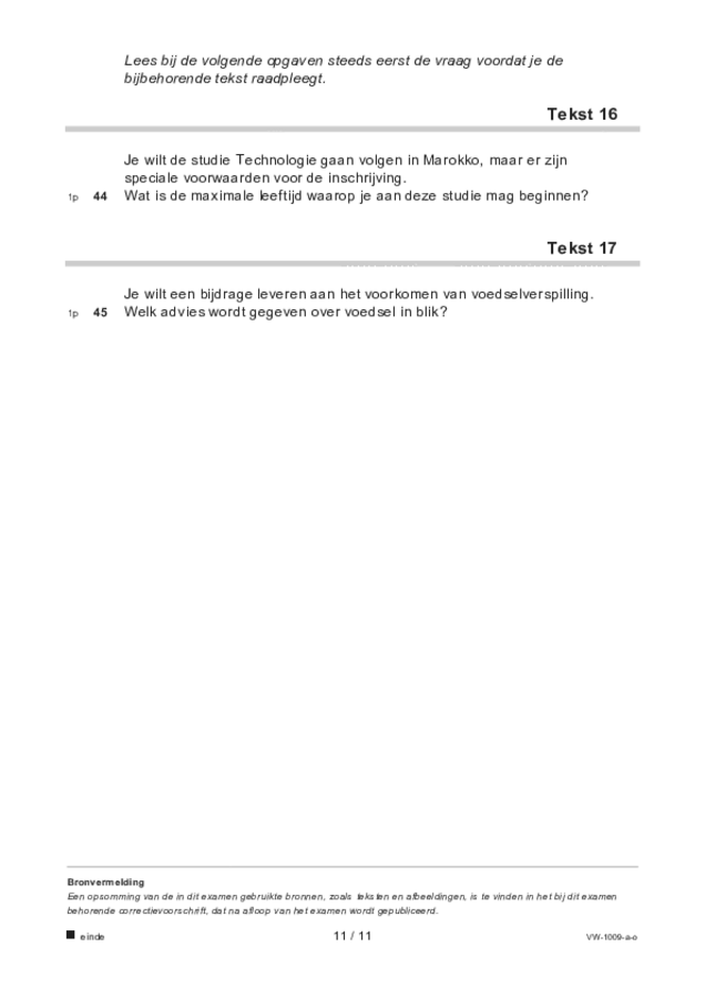 Opgaven examen VWO Arabisch 2021, tijdvak 1. Pagina 11