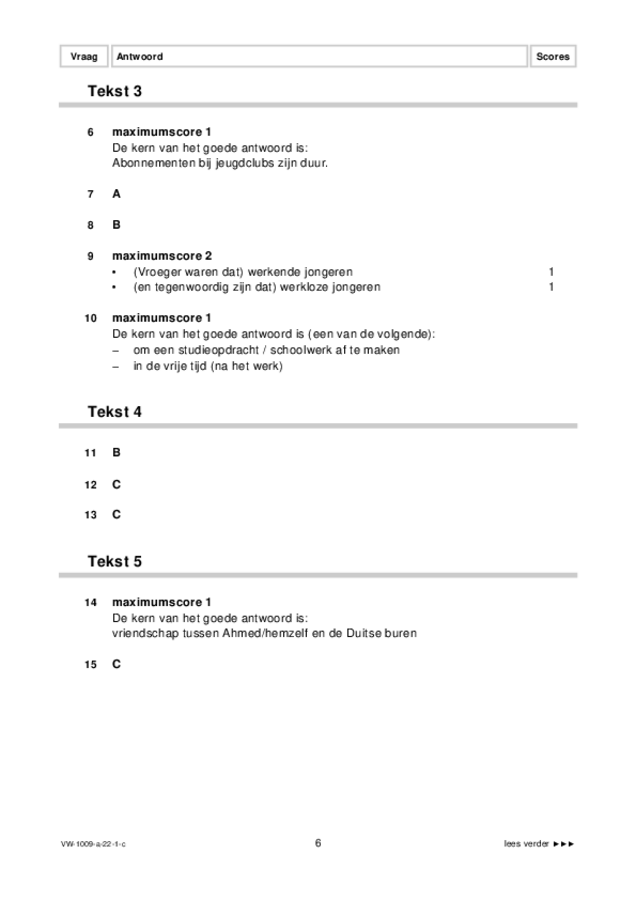 Correctievoorschrift examen VWO Arabisch 2022, tijdvak 1. Pagina 6