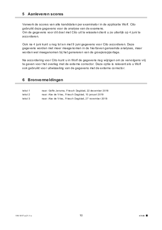 Correctievoorschrift examen VWO Fries 2021, tijdvak 1. Pagina 10