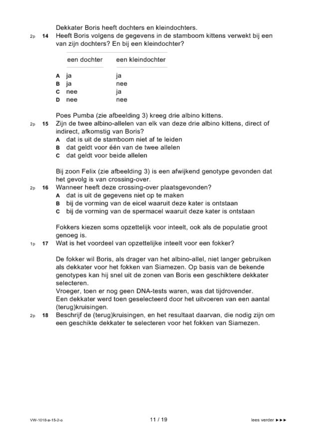 Opgaven examen VWO biologie 2015, tijdvak 2. Pagina 11