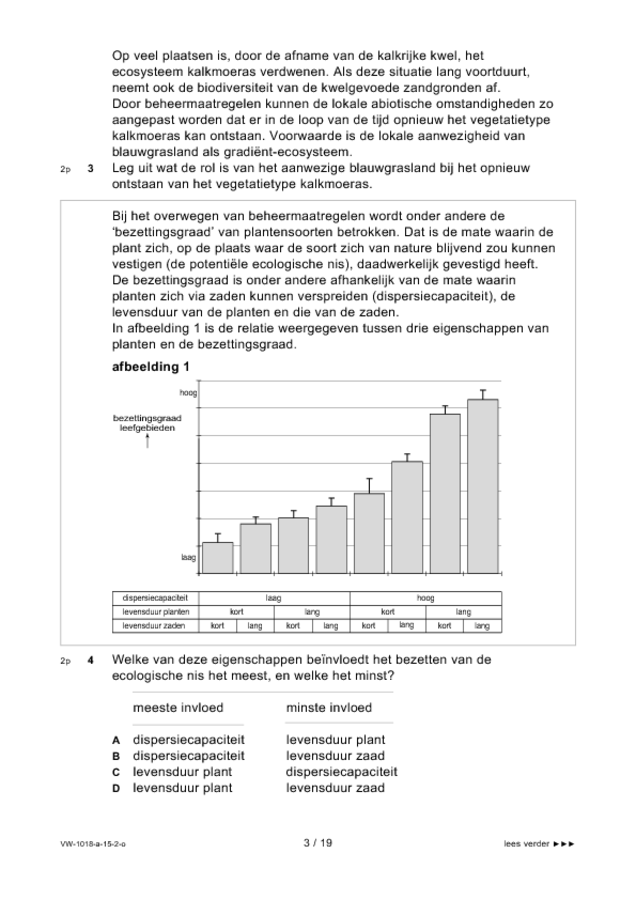 Opgaven examen VWO biologie 2015, tijdvak 2. Pagina 3