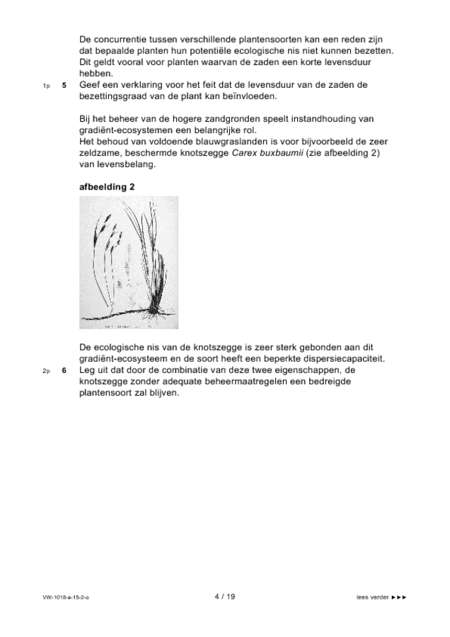 Opgaven examen VWO biologie 2015, tijdvak 2. Pagina 4