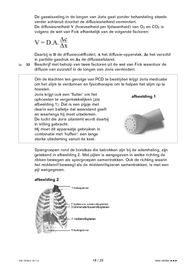 Opgaven examen VWO biologie 2016, tijdvak 1. Pagina 18