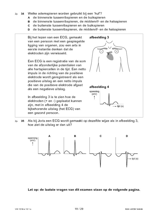 Opgaven examen VWO biologie 2016, tijdvak 1. Pagina 19