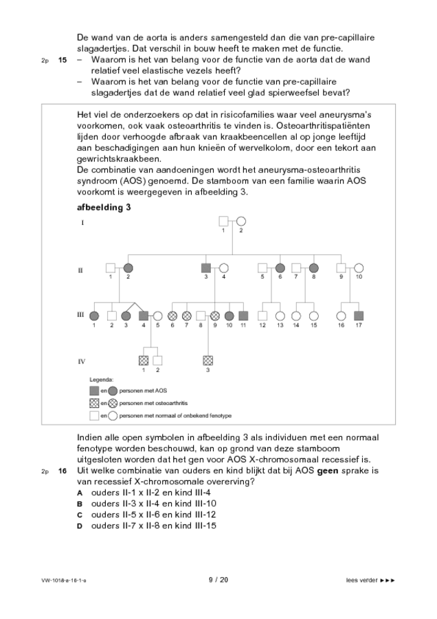 Opgaven examen VWO biologie 2016, tijdvak 1. Pagina 9