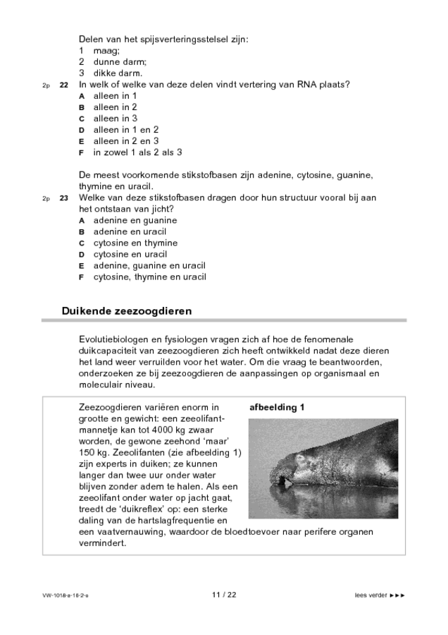 Opgaven examen VWO biologie 2016, tijdvak 2. Pagina 11