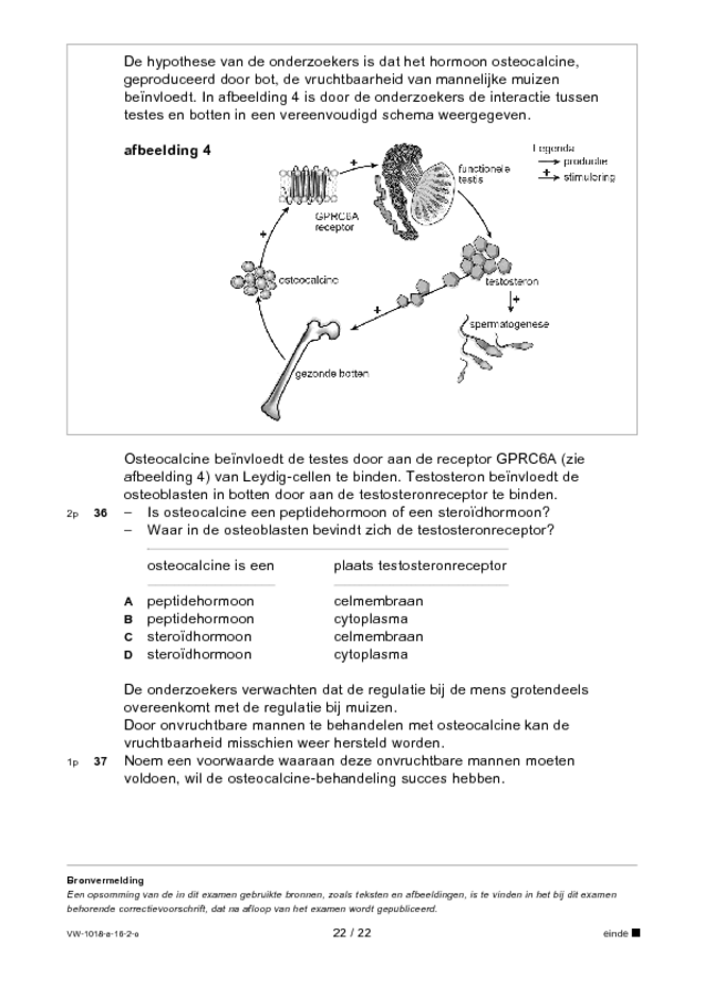 Opgaven examen VWO biologie 2016, tijdvak 2. Pagina 22