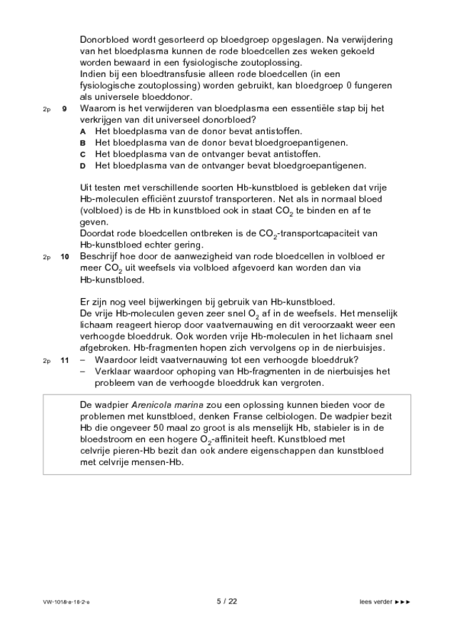 Opgaven examen VWO biologie 2016, tijdvak 2. Pagina 5