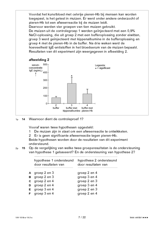 Opgaven examen VWO biologie 2016, tijdvak 2. Pagina 7