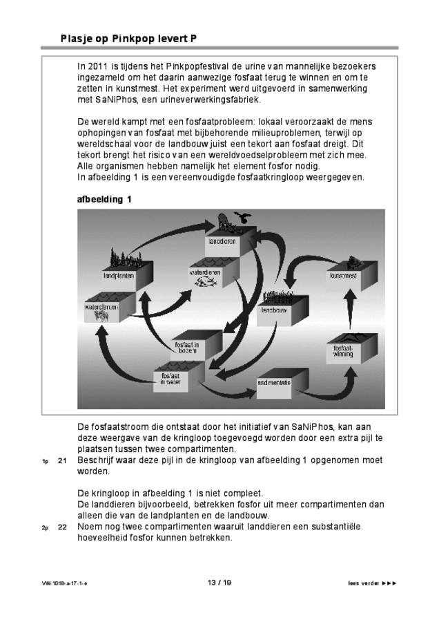 Opgaven examen VWO biologie 2017, tijdvak 1. Pagina 13