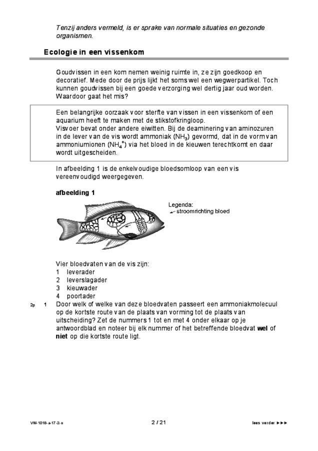 Opgaven examen VWO biologie 2017, tijdvak 2. Pagina 2