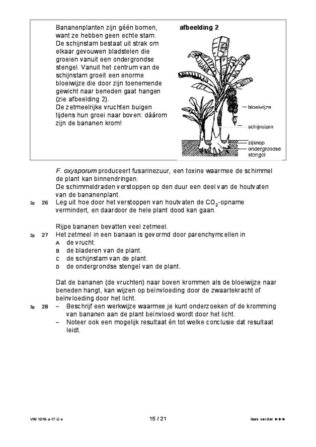 Opgaven examen VWO biologie 2017, tijdvak 2. Pagina 15