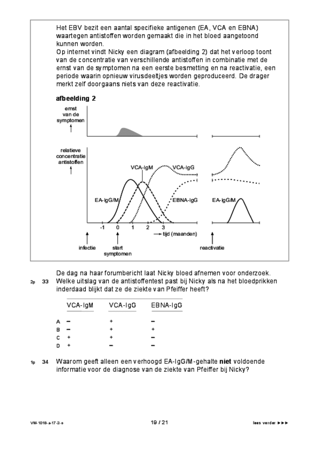 Opgaven examen VWO biologie 2017, tijdvak 2. Pagina 19