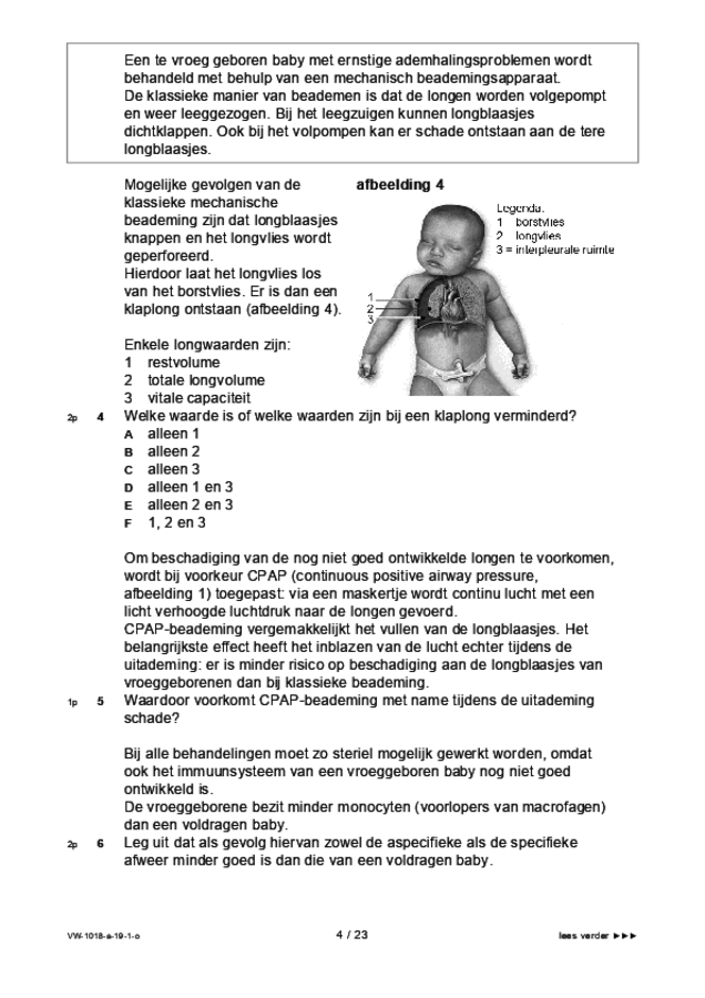 Opgaven examen VWO biologie 2019, tijdvak 1. Pagina 4