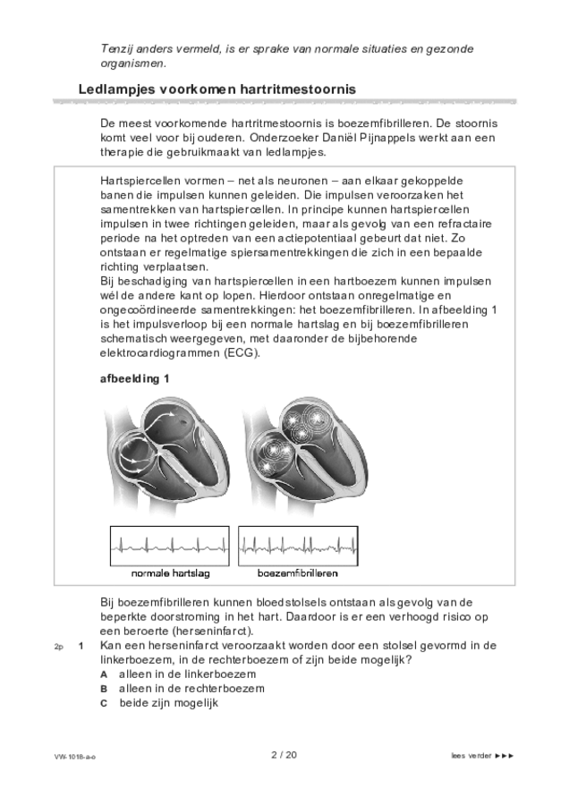 Opgaven examen VWO biologie 2021, tijdvak 1. Pagina 2