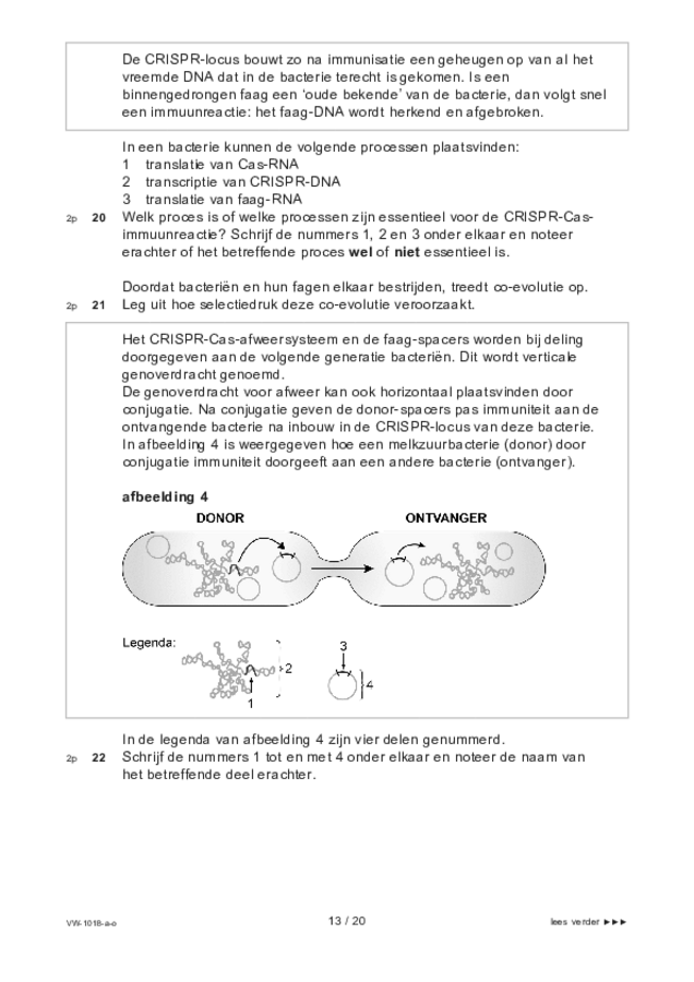 Opgaven examen VWO biologie 2021, tijdvak 1. Pagina 13