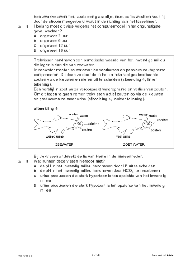 Opgaven examen VWO biologie 2021, tijdvak 1. Pagina 7