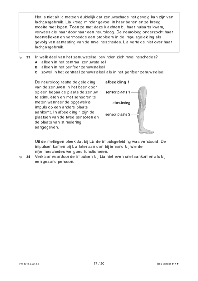 Opgaven examen VWO biologie 2022, tijdvak 1. Pagina 17
