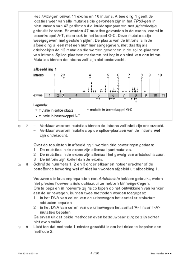 Opgaven examen VWO biologie 2022, tijdvak 1. Pagina 4