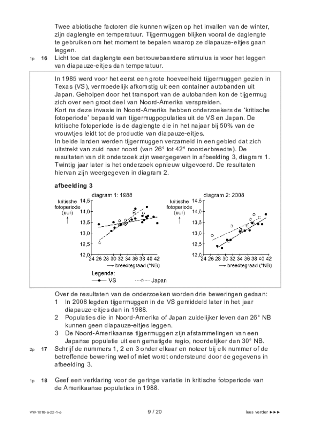 Opgaven examen VWO biologie 2022, tijdvak 1. Pagina 9