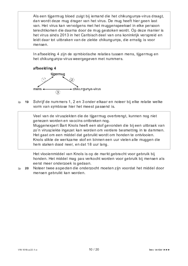 Opgaven examen VWO biologie 2022, tijdvak 1. Pagina 10