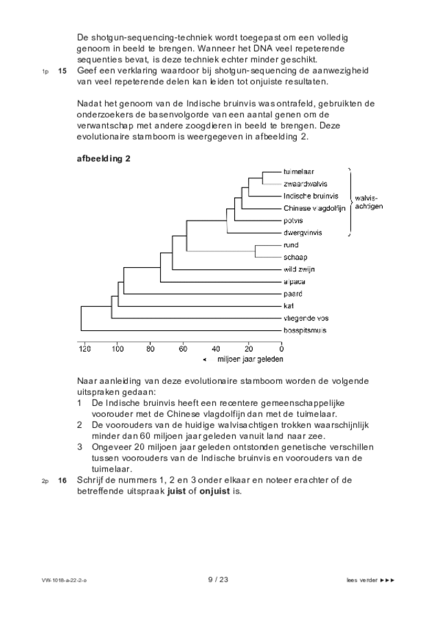 Opgaven examen VWO biologie 2022, tijdvak 2. Pagina 9