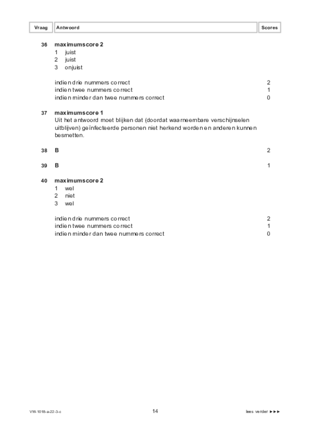 Correctievoorschrift examen VWO biologie 2022, tijdvak 3. Pagina 14