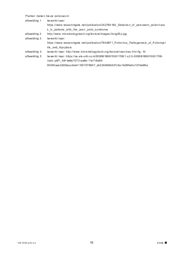 Correctievoorschrift examen VWO biologie 2022, tijdvak 3. Pagina 16