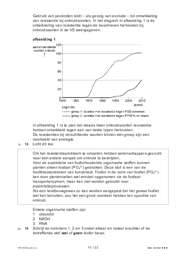 Opgaven examen VWO biologie 2022, tijdvak 3. Pagina 11