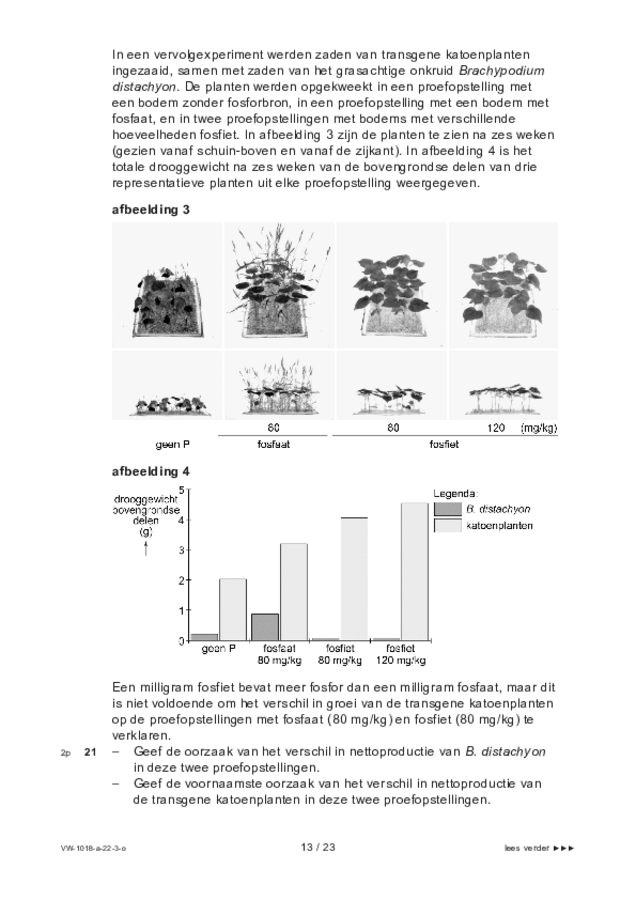 Opgaven examen VWO biologie 2022, tijdvak 3. Pagina 13