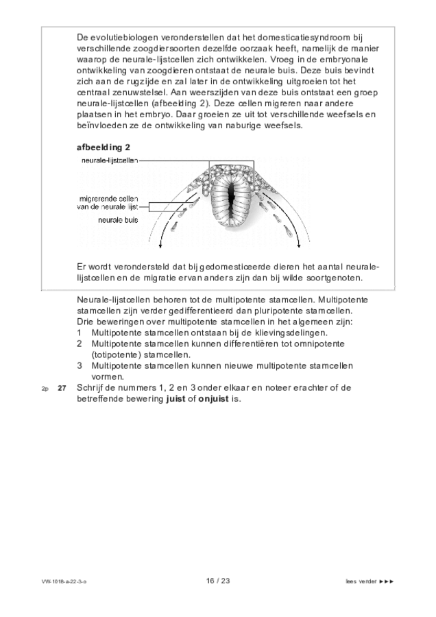 Opgaven examen VWO biologie 2022, tijdvak 3. Pagina 16