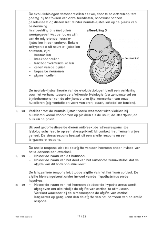 Opgaven examen VWO biologie 2022, tijdvak 3. Pagina 17