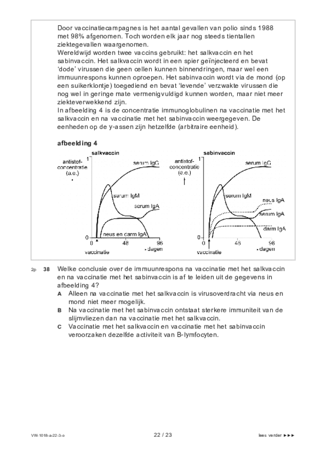 Opgaven examen VWO biologie 2022, tijdvak 3. Pagina 22