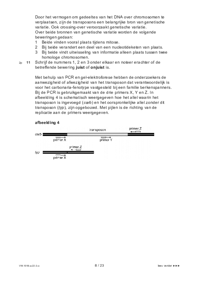 Opgaven examen VWO biologie 2022, tijdvak 3. Pagina 8